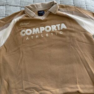 Abercrombie & Fitch Tan and Cream Knit Shirt